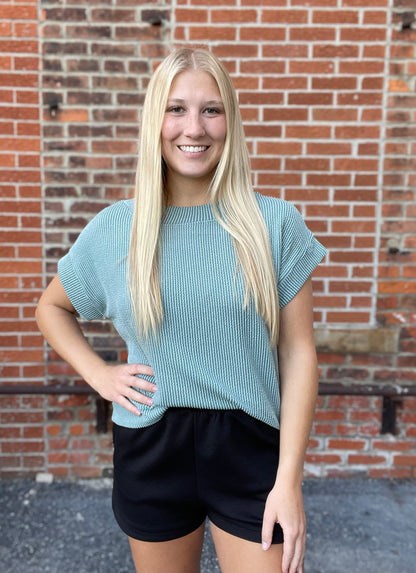 The Camille Jade Textured Lounge Top