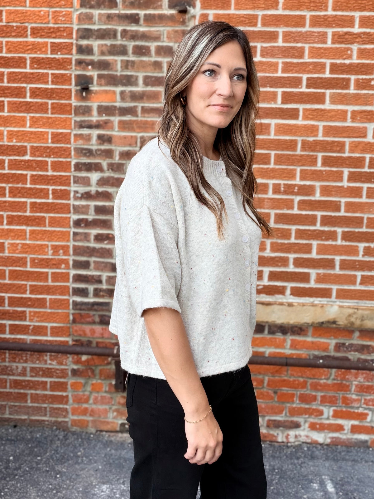The Lea Button Up Quarter Cardigan