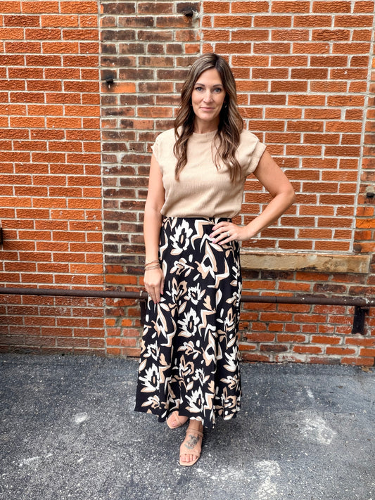 The Etta Onyx Maxi Skirt