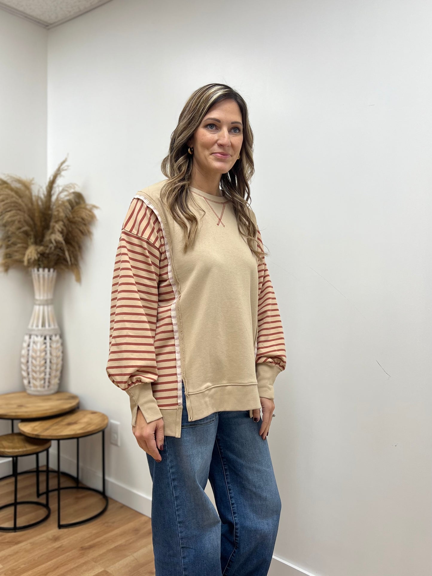 The Milton Color Block Pullover Sweatshirt