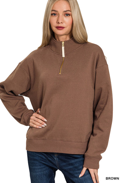 The Talli Quarter Zip Fleece Sweatshirt