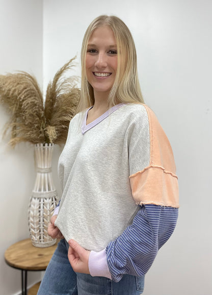 The Arlo Color Mixed Mineral Wash Top