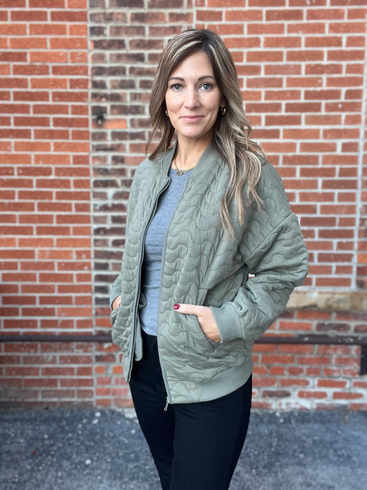 The Landree Quilted Zip Jacket