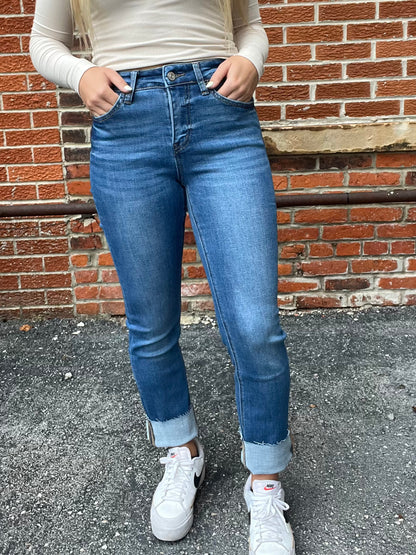 The Lora Slim Cropped Straight Leg Jeans