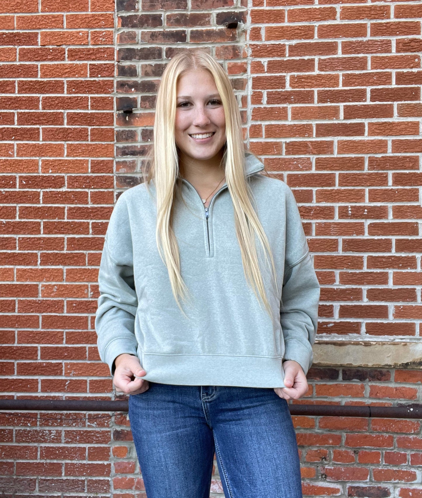 The Kelan Mineral Washed Quarter Zip