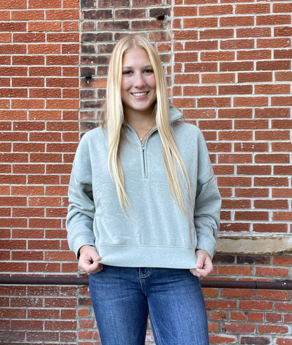 The Kelan Mineral Washed Quarter Zip