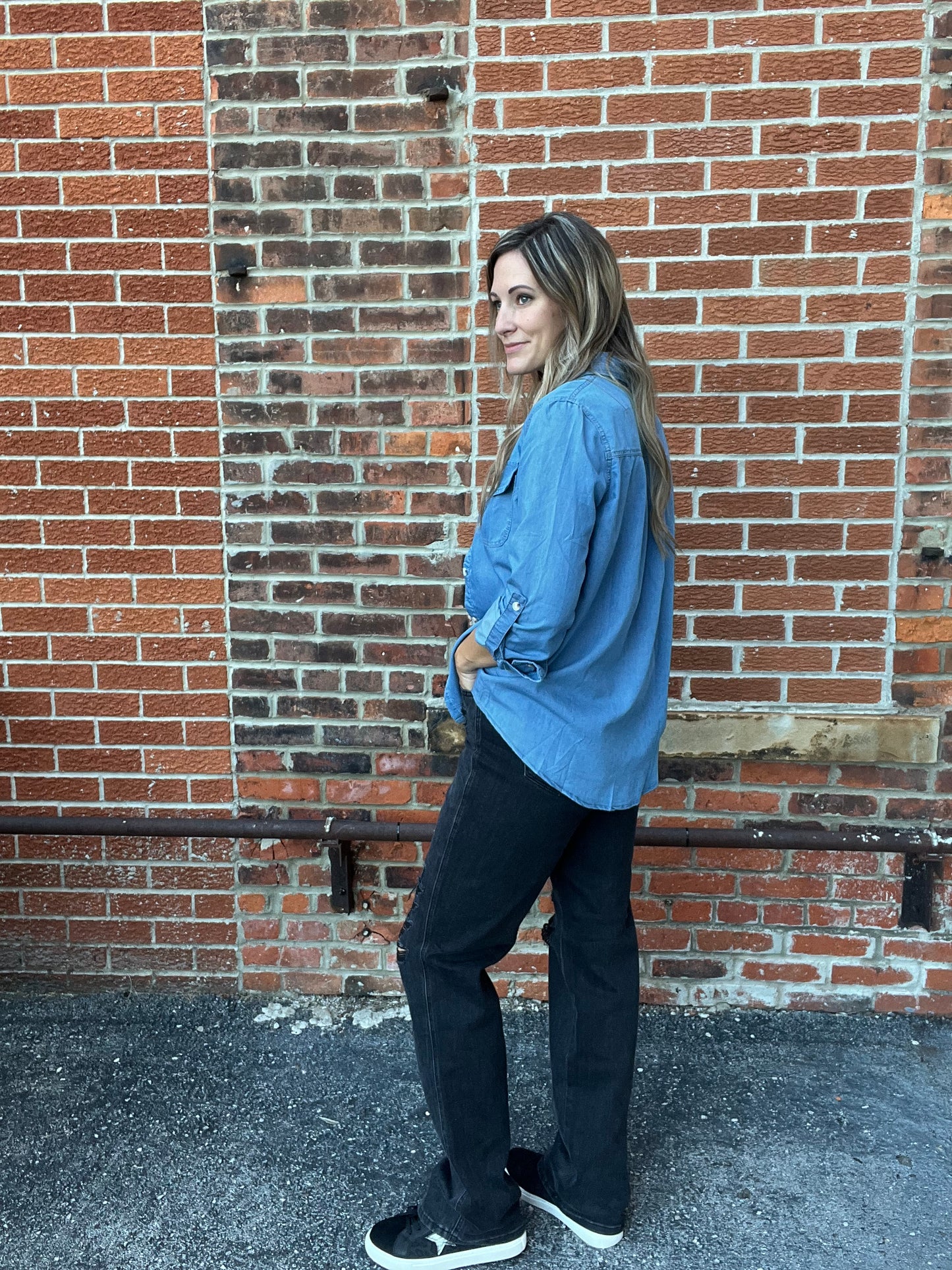 The Cami Denim Long Sleeve