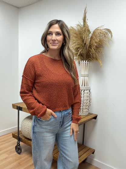 The Rolan Rustic Hollow Knit Sweater