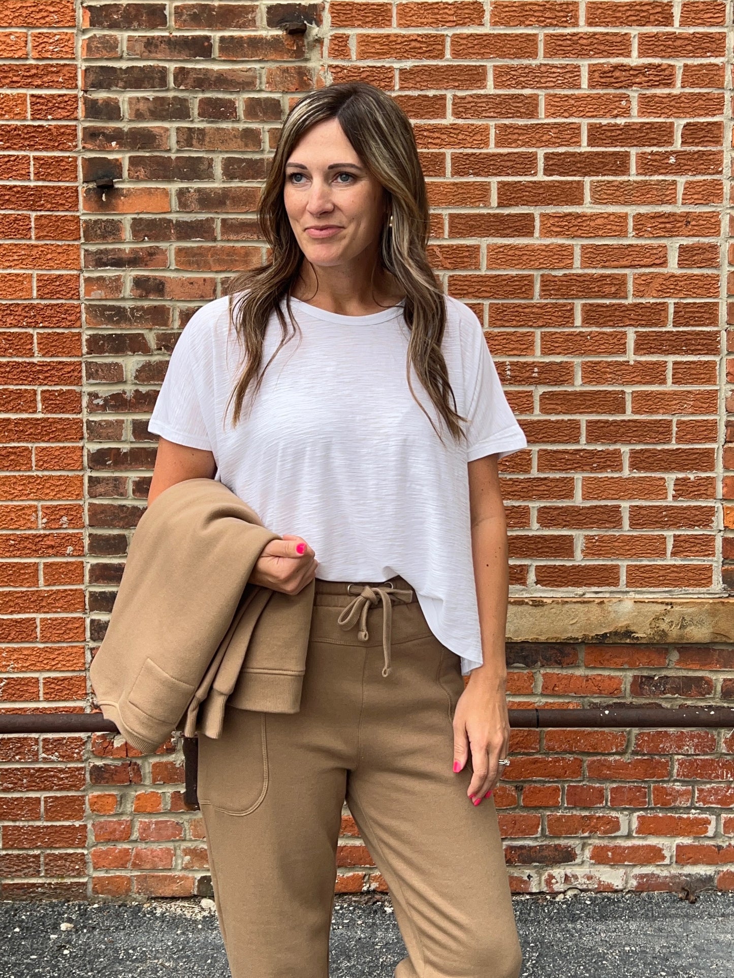 The Kylynn Slub Crop Oversized Tee