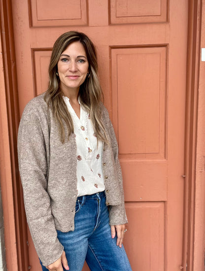 The Hollis Button Down Cardigan Top