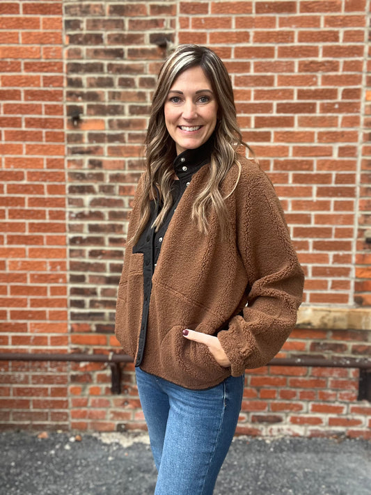 The Celeste Color Block Fleece Jacket