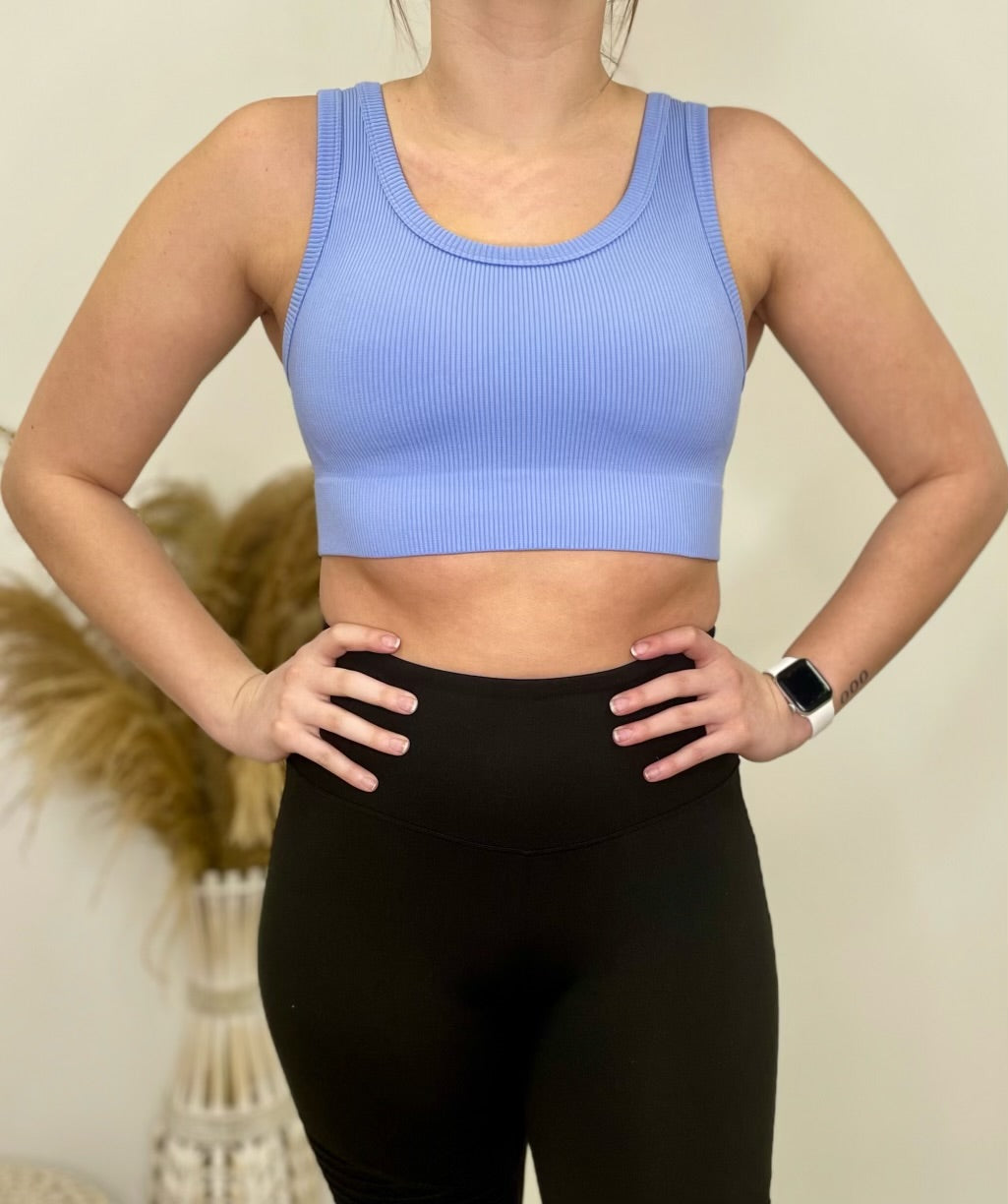 The Blaire Cropped Ribbed Bra