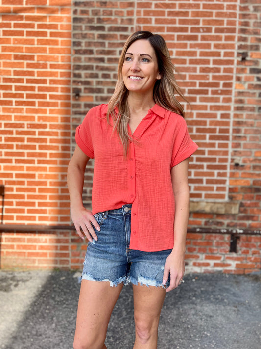 The Kenna Coral Top