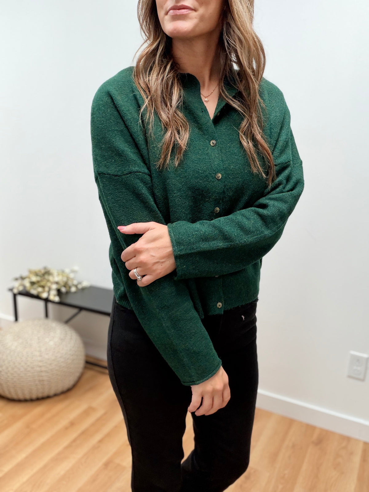 The Dexten Wool Blend Button Cardigan