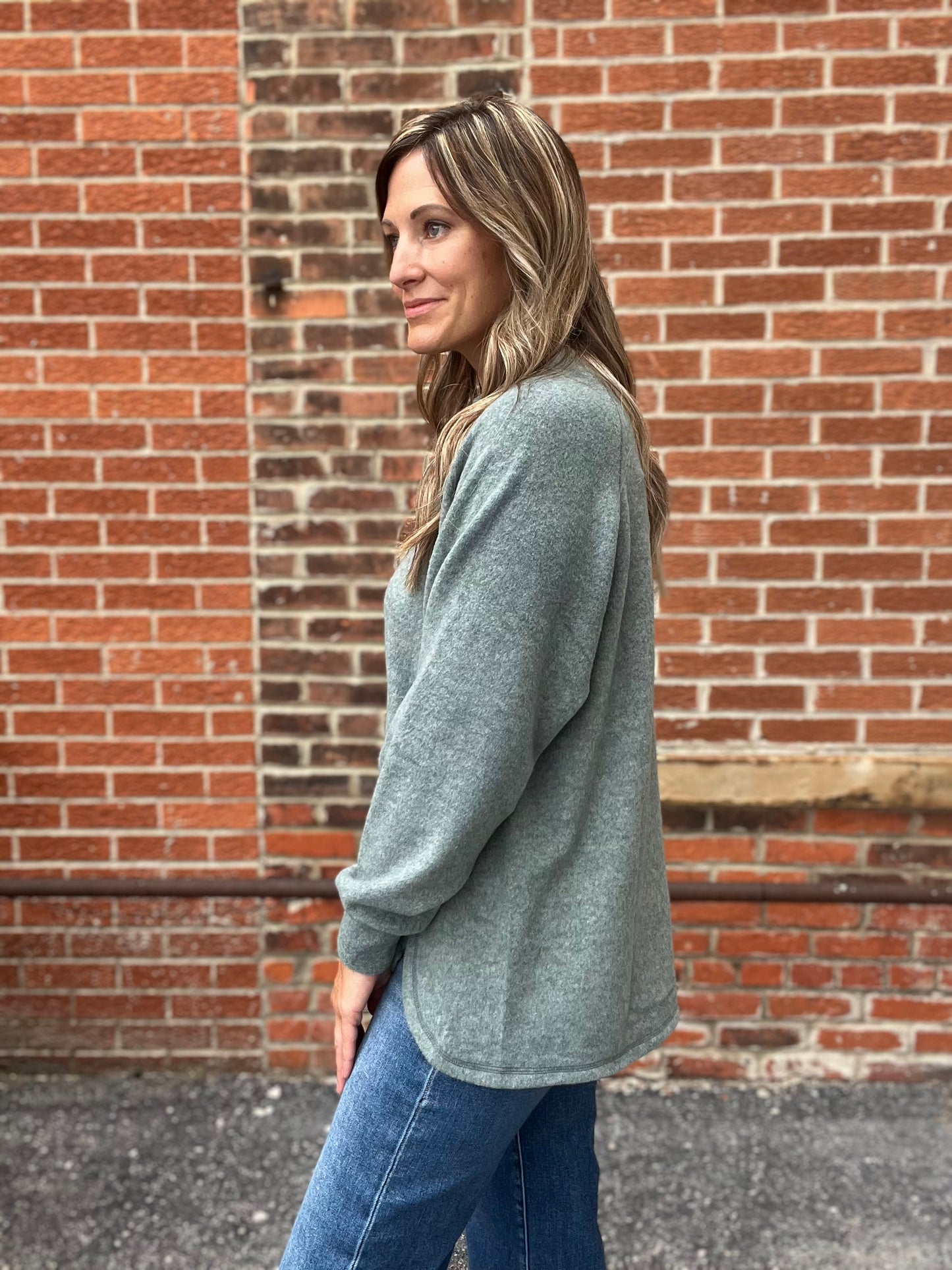 The Avalon Hacci Button Henley Top