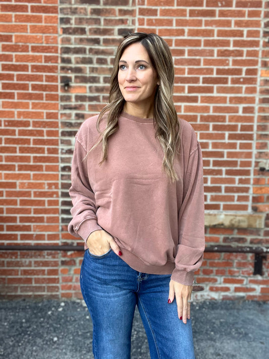 The Acid Wash Taylor Pullover Sweatshirt