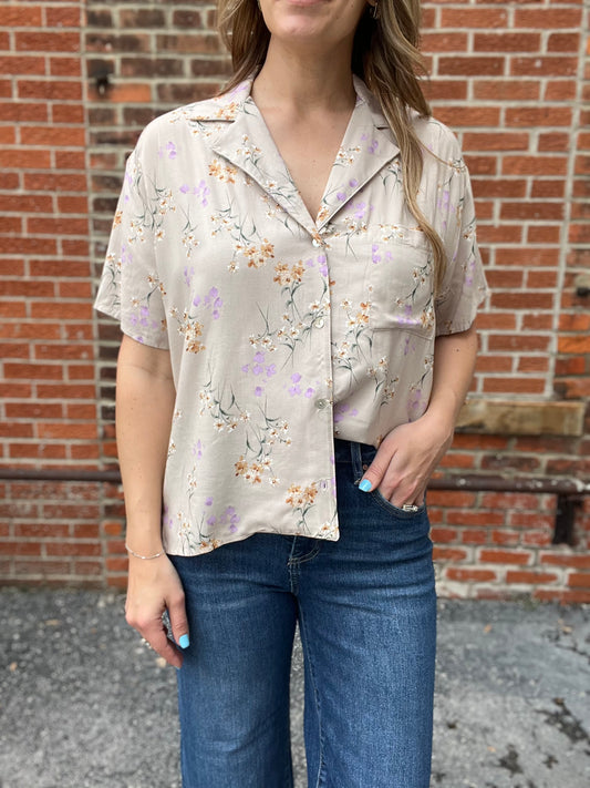 The Lavina Floral Button Down