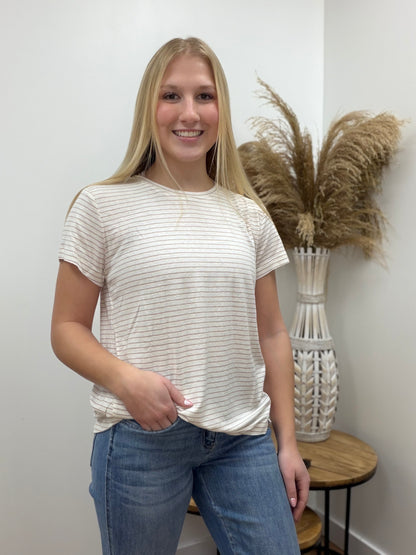 The Knox Lightweight Striped Basic Tee