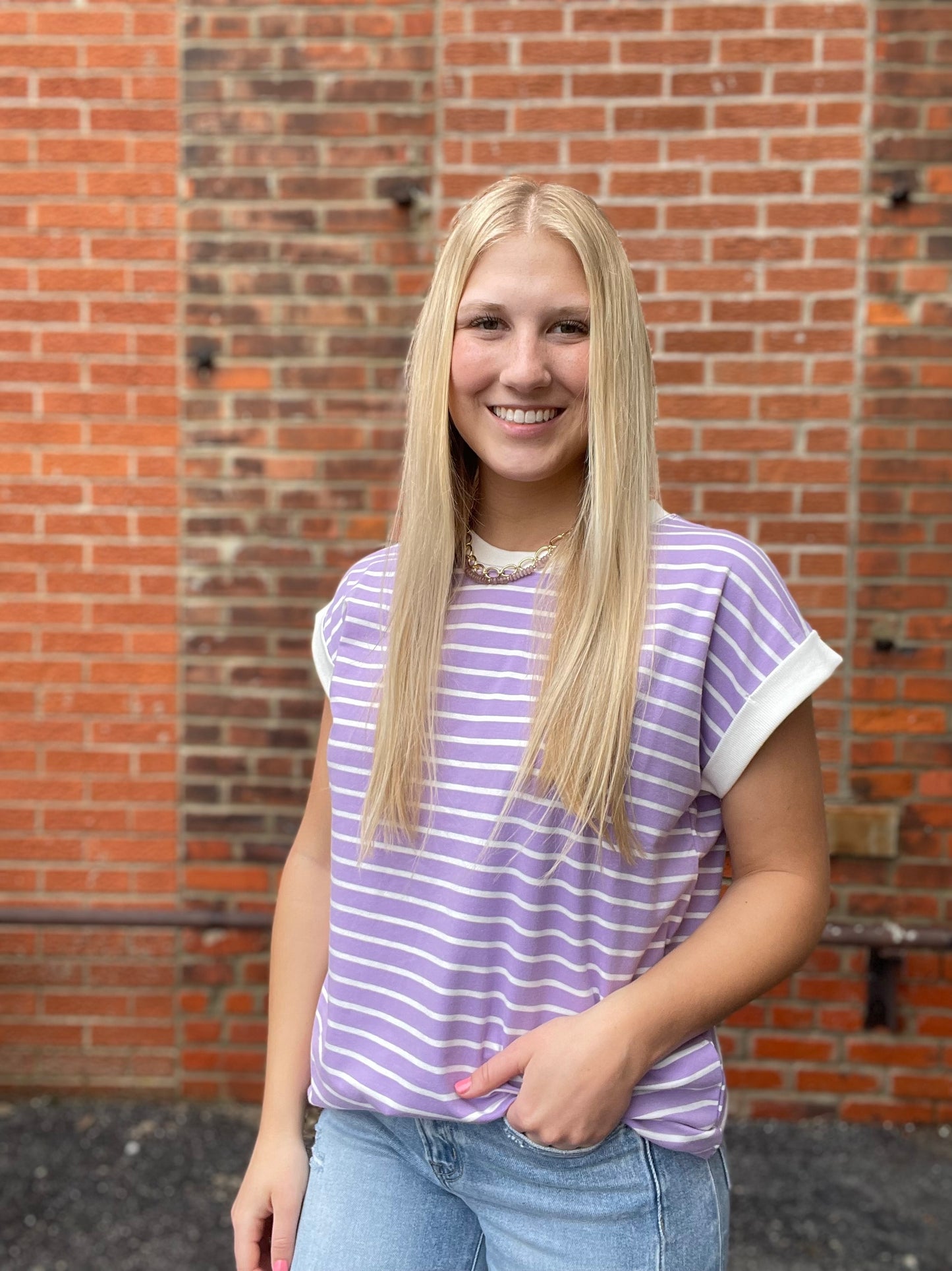 The Packton Contrast Striped Top