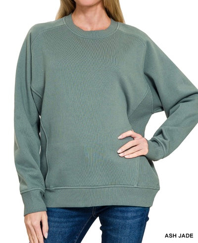BEST SELLER The Lea Ribbed Side Sweatshirt