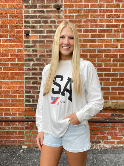 The Patriot USA Graphic Long Sleeve Top