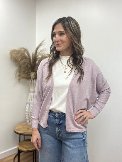 The Kaylynn Dolman Sleeve Slub Cardigan