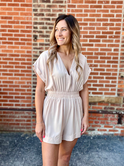 The Susan Short Sleeve Romper