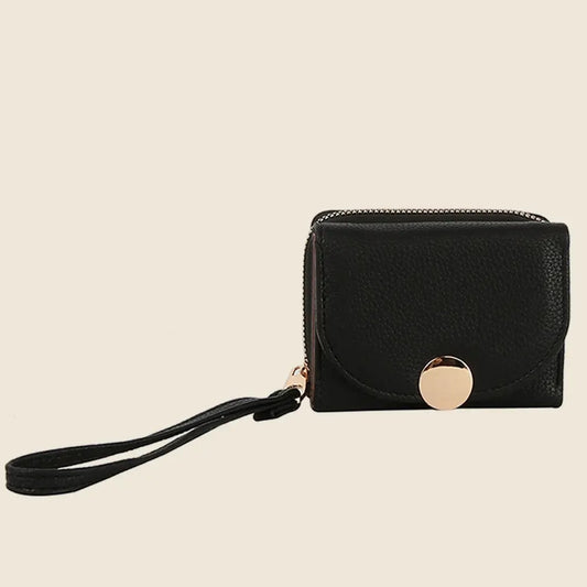 Wristlet Wallet With Magnetic Snap Closure