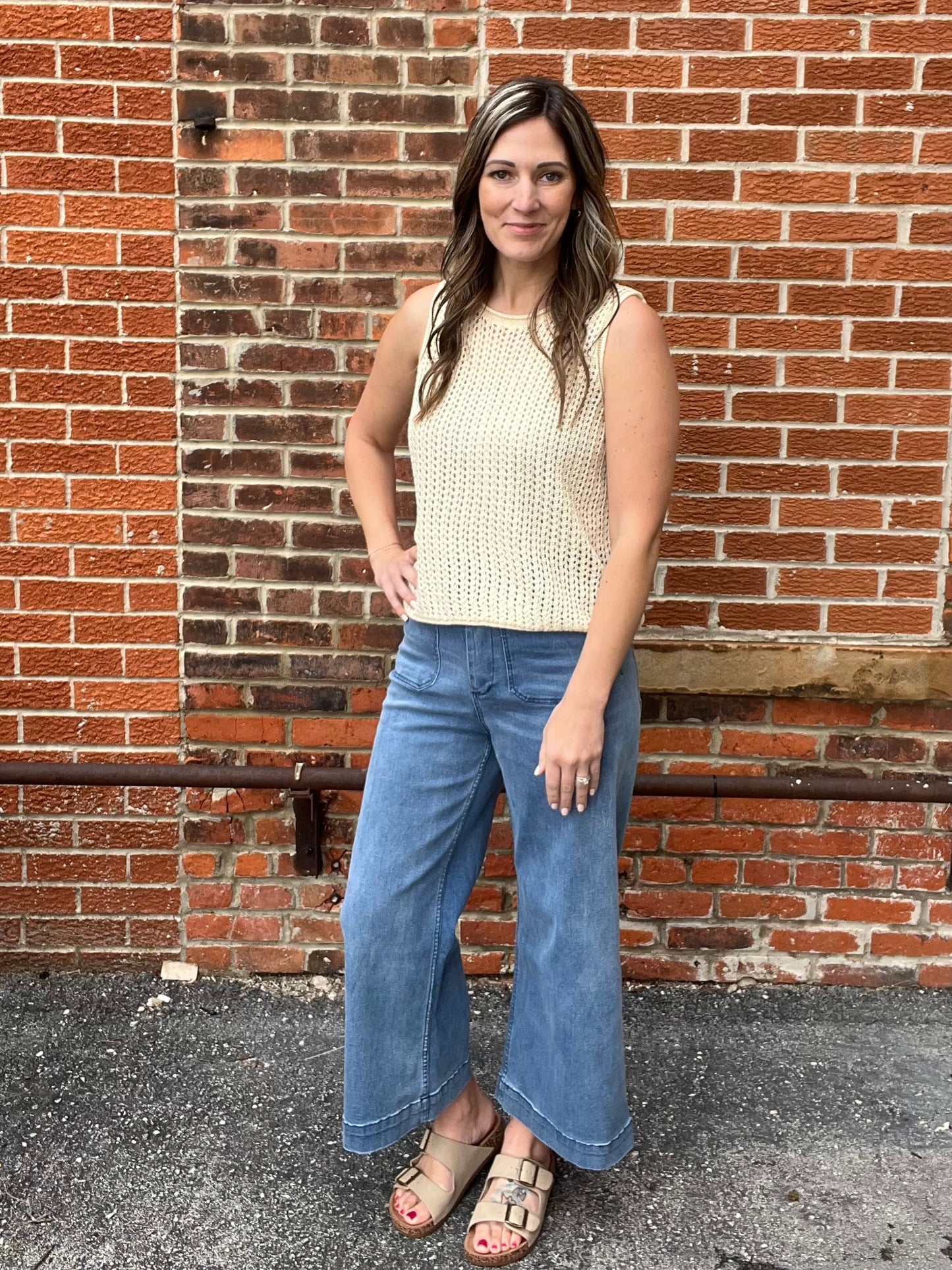 The Lettie Dark Denim Straight Leg Jeans