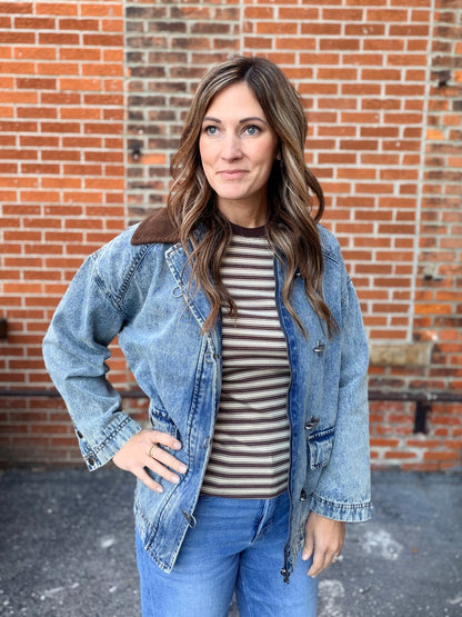 The Hager Striped Long Sleeve Top