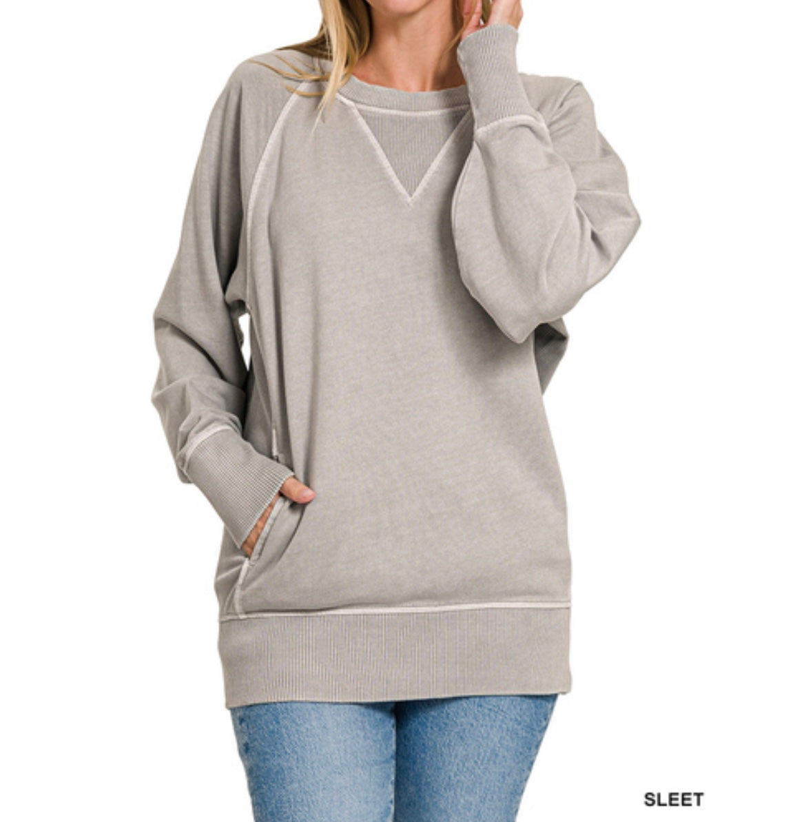 BEST SELLER! Mineral Wash Pullover Sweatshirt