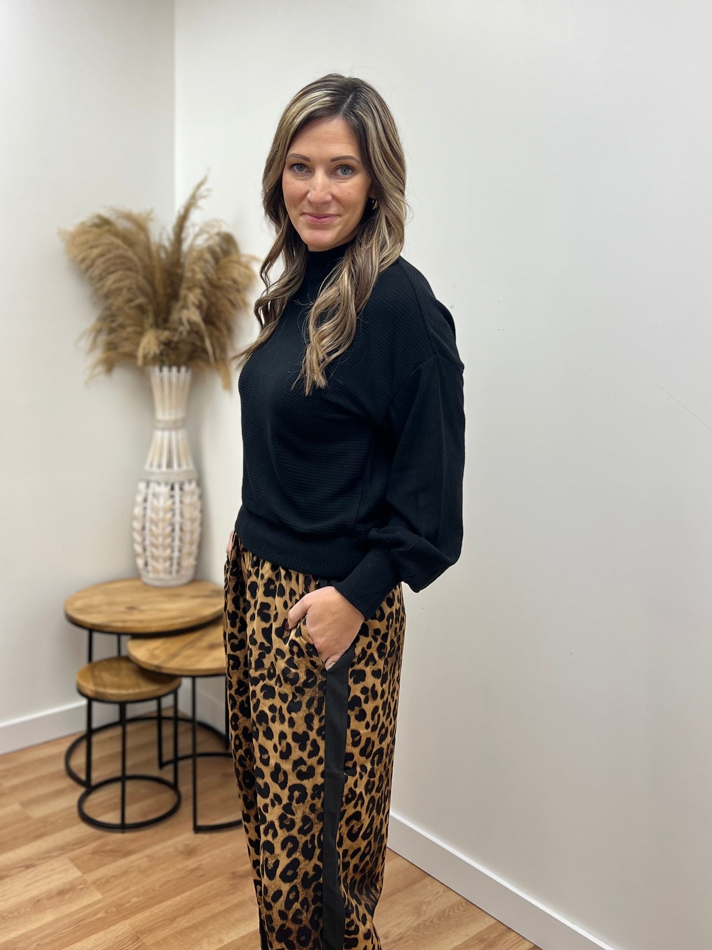 The Zola Satin Leopard Pants
