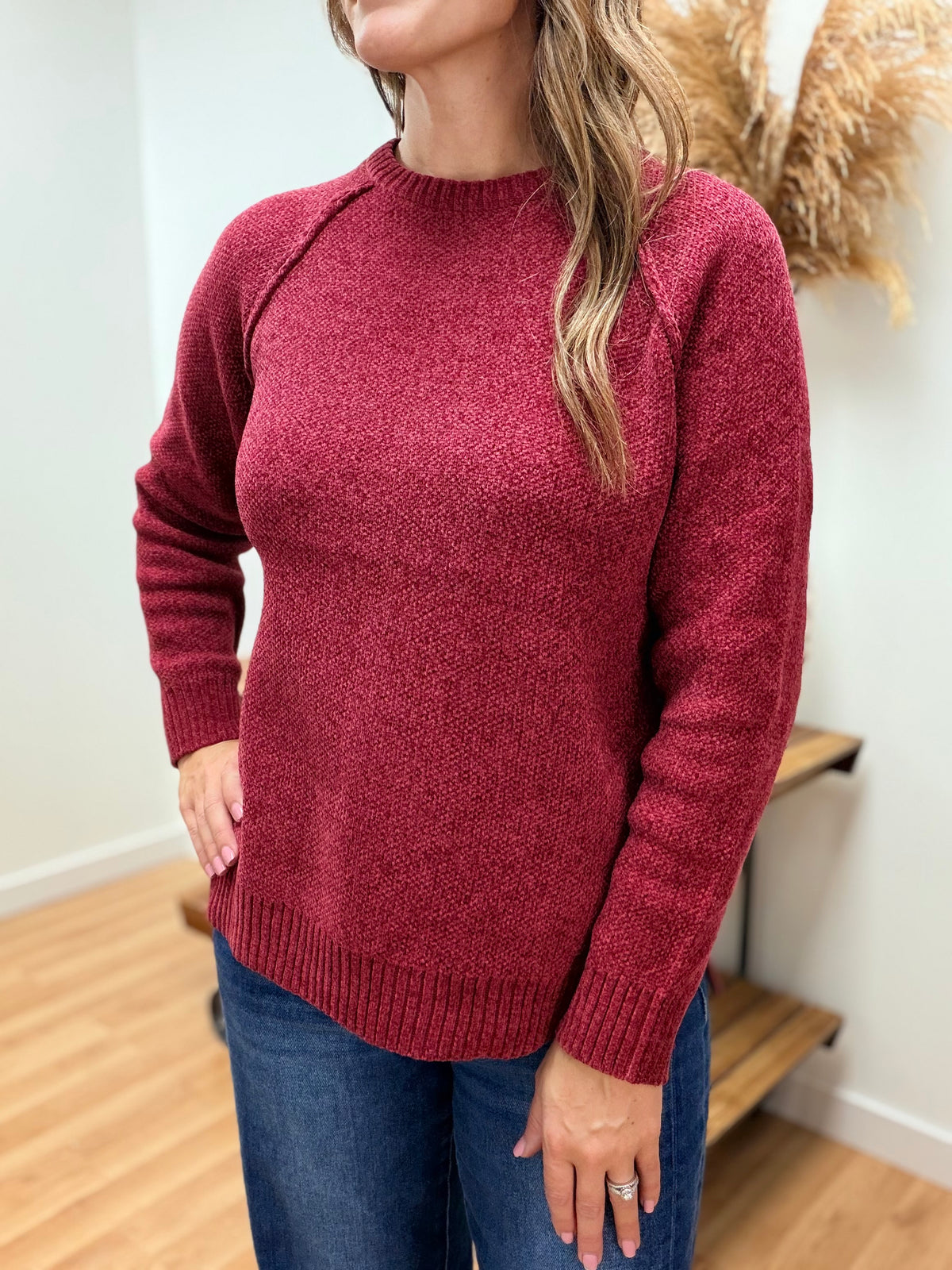 The Michaela Chenille Raglan Sweater