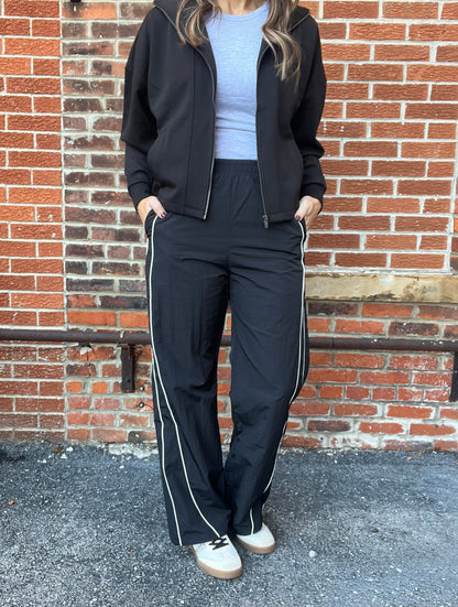 The Kyrie Trendy Black Track Pants