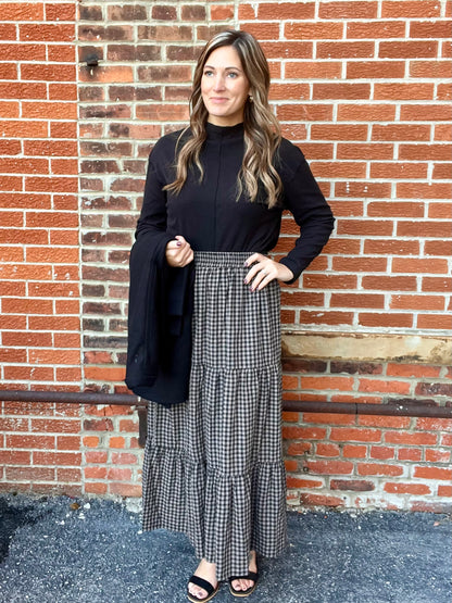 The Darbi Gingham Tiered Skirt