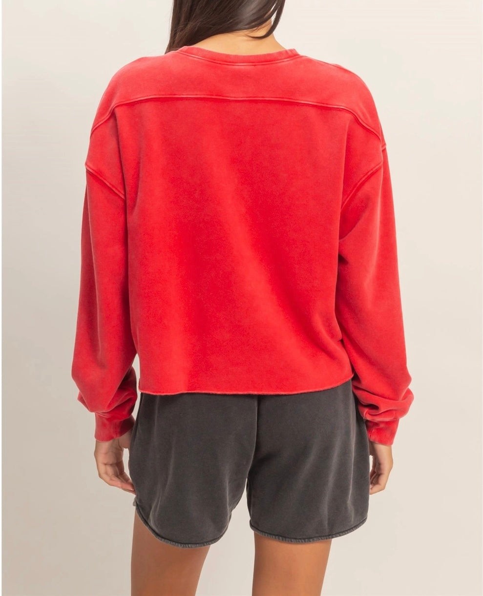 The Harper Cropped Mineral Washed Sweatshirt