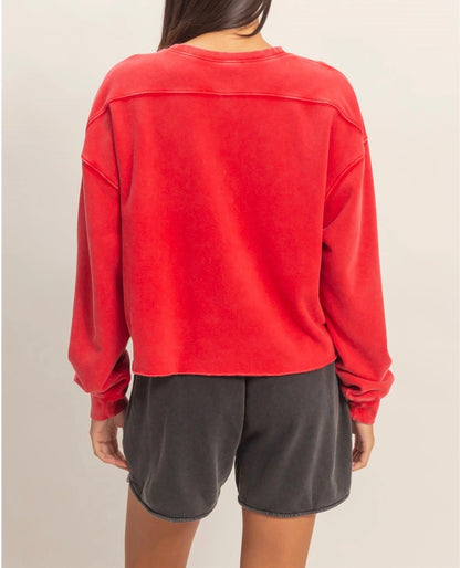 The Harper Cropped Mineral Washed Sweatshirt