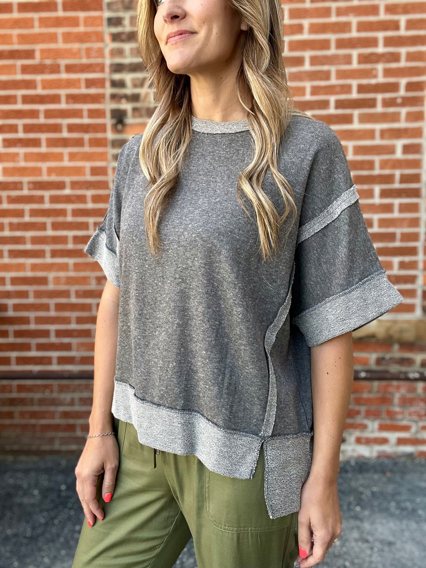 The Bowie Oversized Textured Top