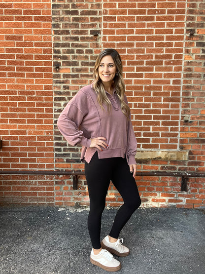 The Season Spiced Mineral Wash Pullover Sweatshirt