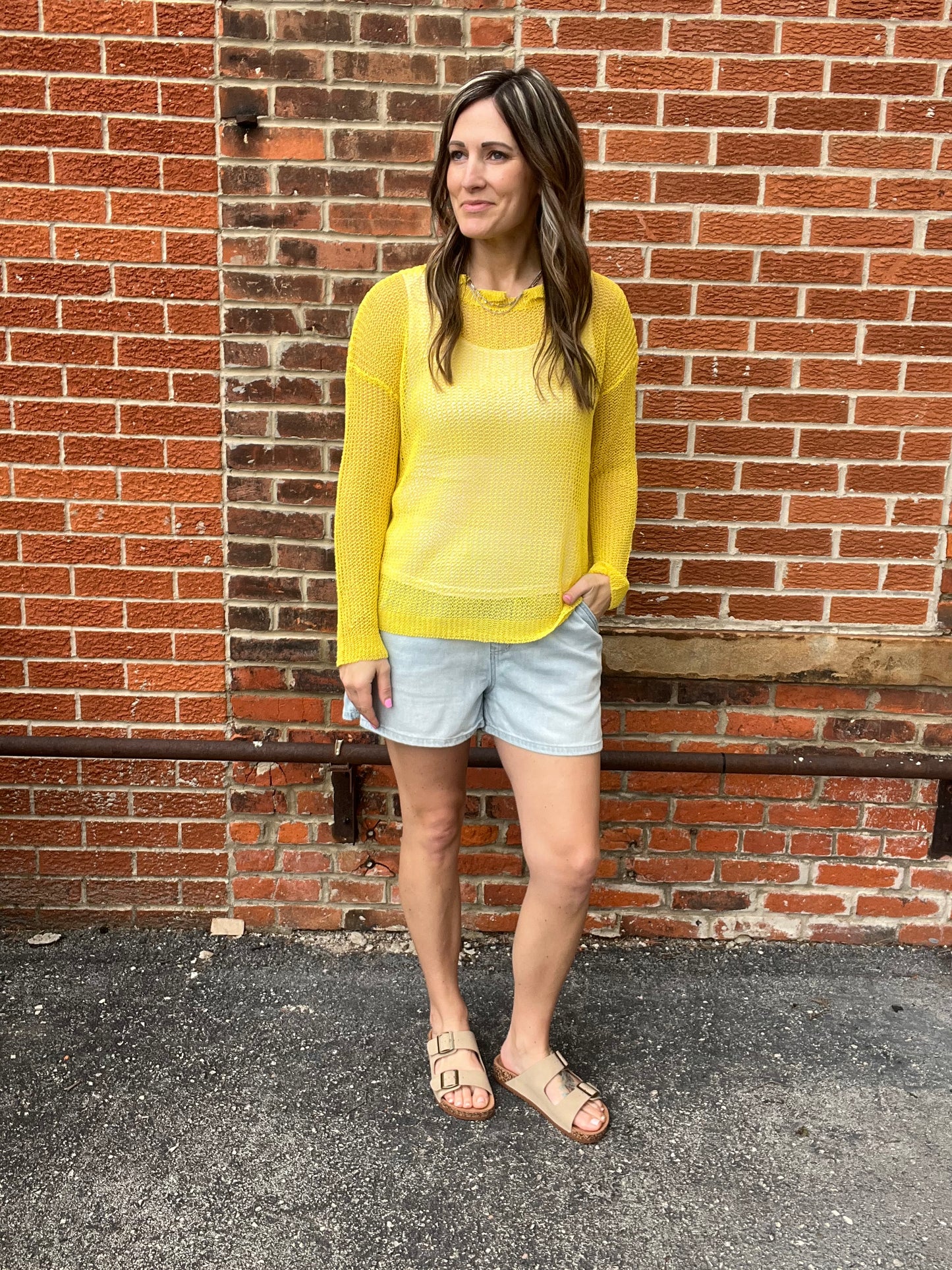 The Marlowe Crochet Knit Long Sleeve Top