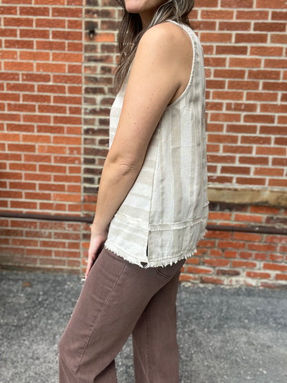 The Maddisen Linen Sleevless Top