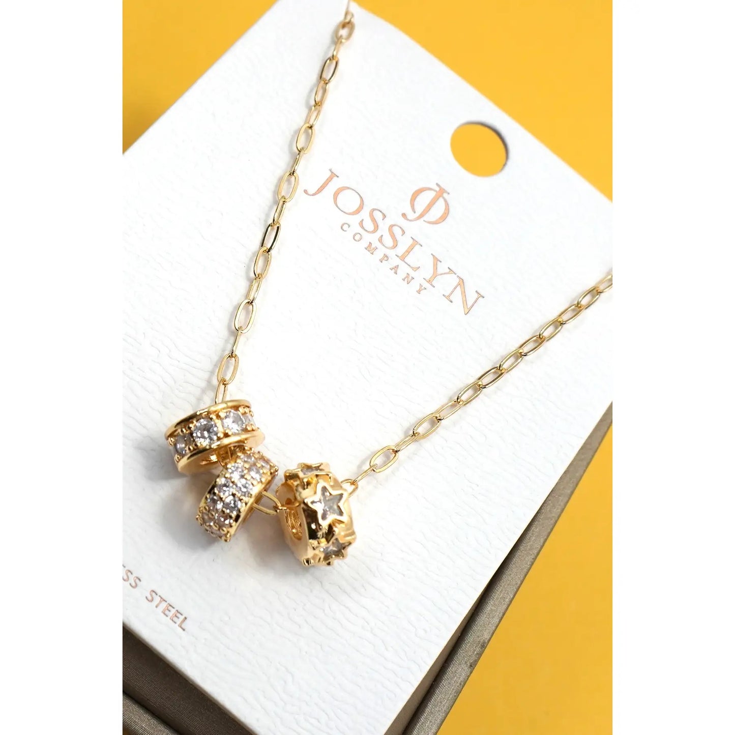 18k Stainless Steel Tarnish Free Barrel Necklace