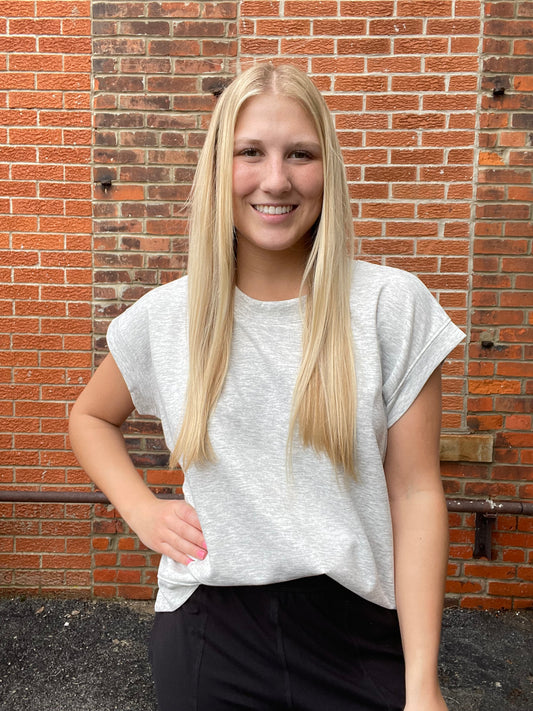 The Saylor Scuba Short Sleeve Top