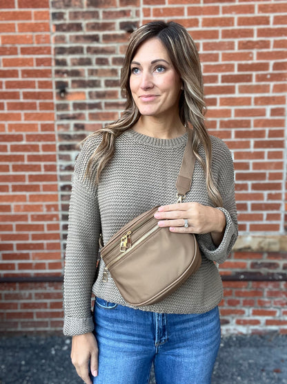The Reign Olive Chunky Knit Sweater