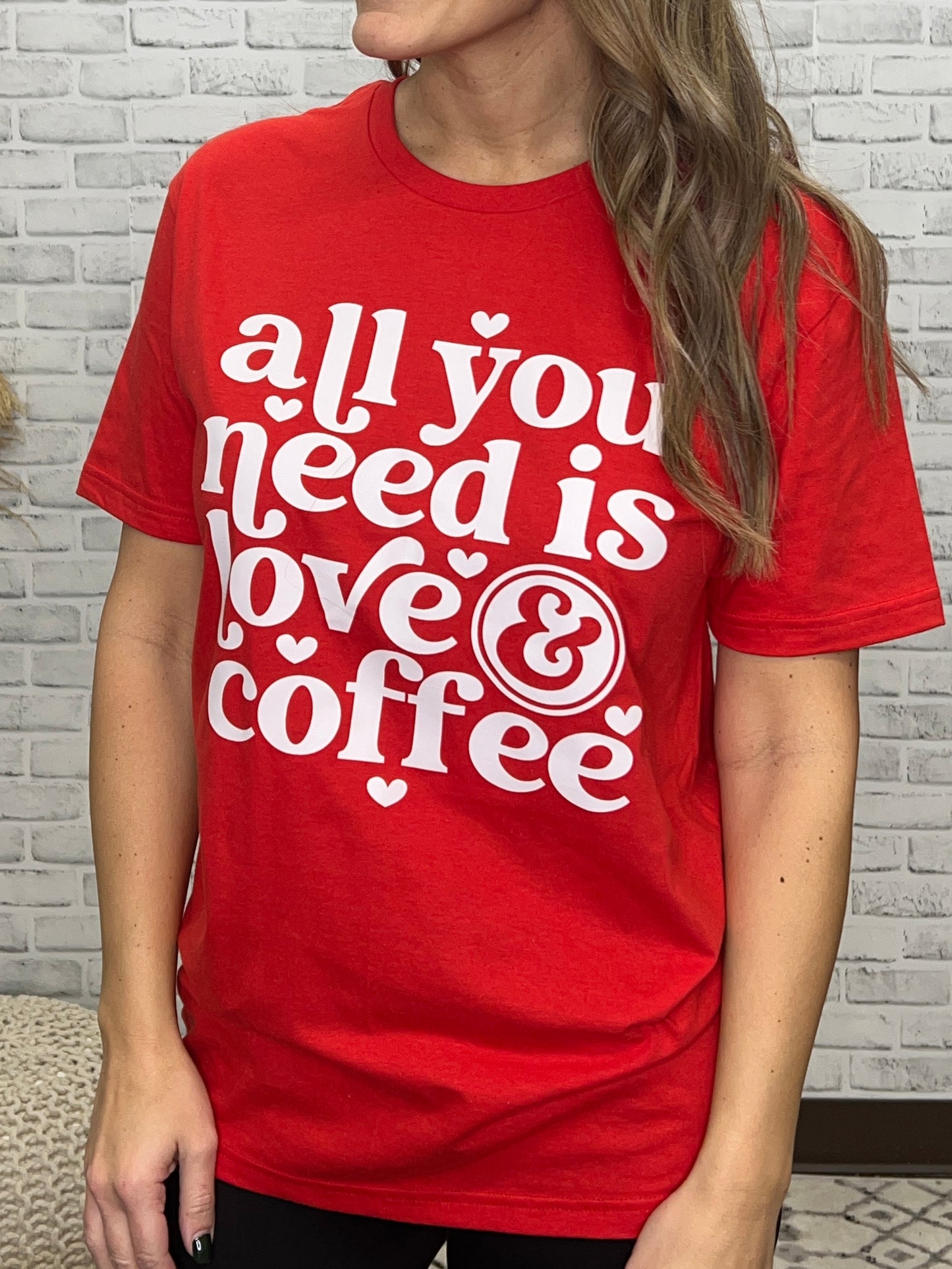 All You Need Is Love & Coffee Graphic Tee