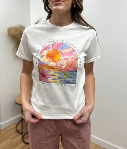 His Mercies Are New Every Morning White Unisex Tee