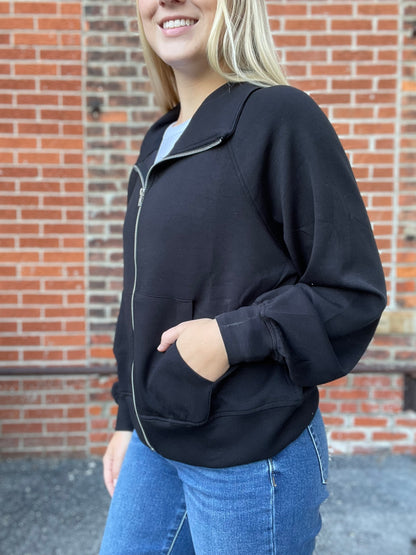 The Jackson Black Full Zip Jacket