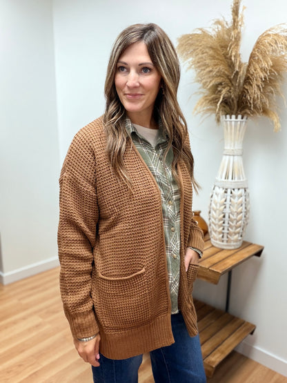 The Sharla Waffle Knit Cardigan