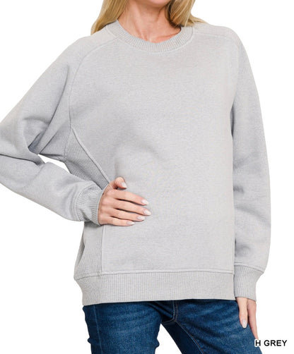 BEST SELLER The Lea Ribbed Side Sweatshirt