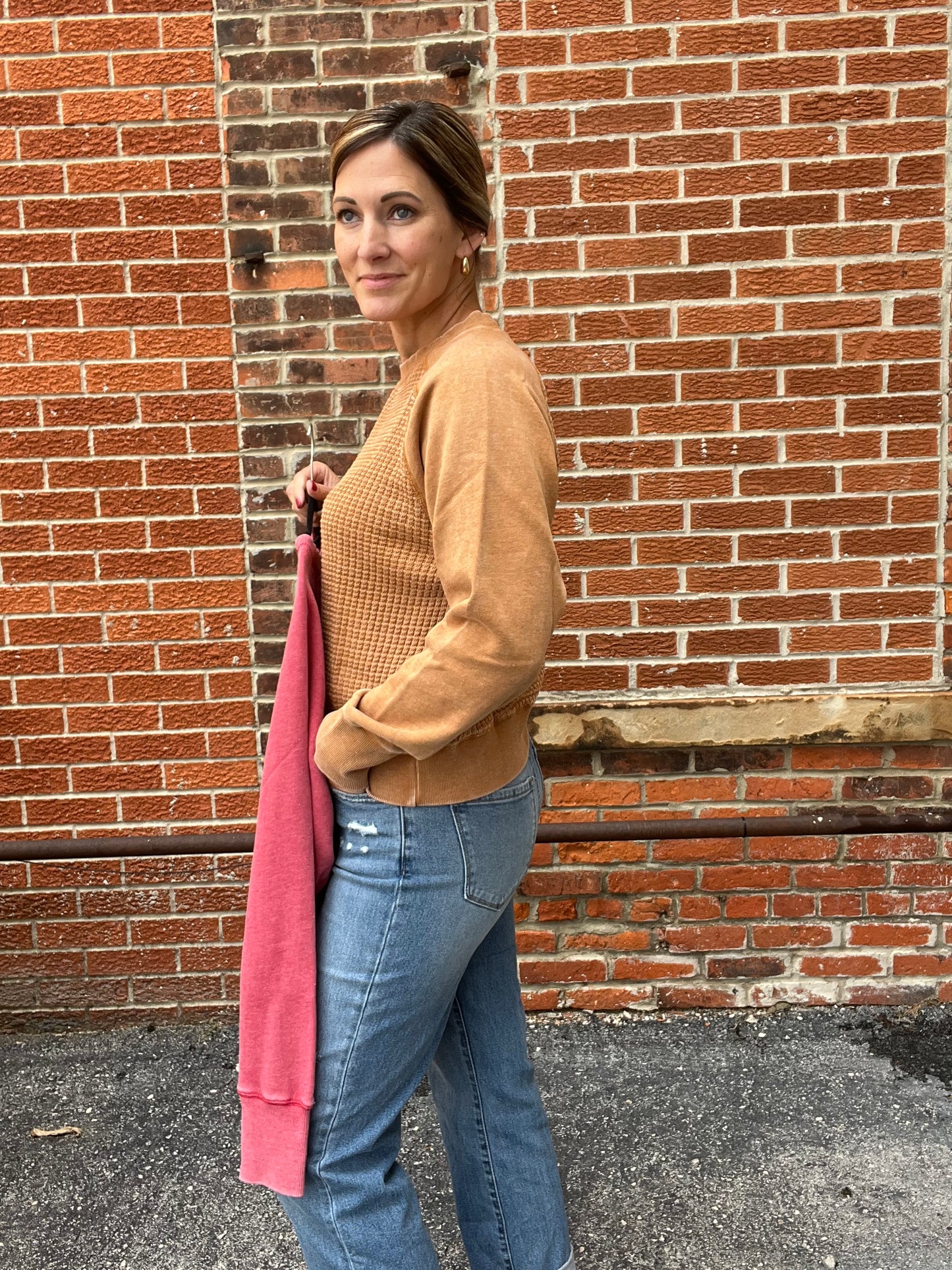 The Orla Waffle Knit Pullover